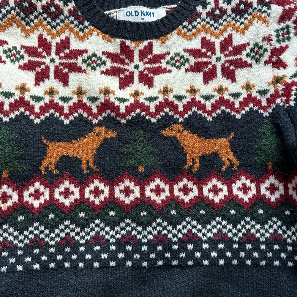 Old Navy Blue Nordic Sweater - Picture 3 of 4